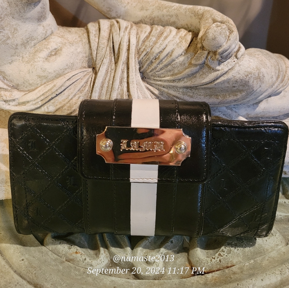 L.A.M.B. by Gwen Stefani Vachetta Leather Clutch-Wallet Designer Celebrity #50